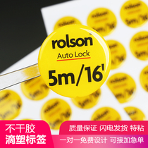 Crystal drop plastic custom drop plastic drop plastic logo label trademark car label drop plastic self-adhesive printing metal label sticker