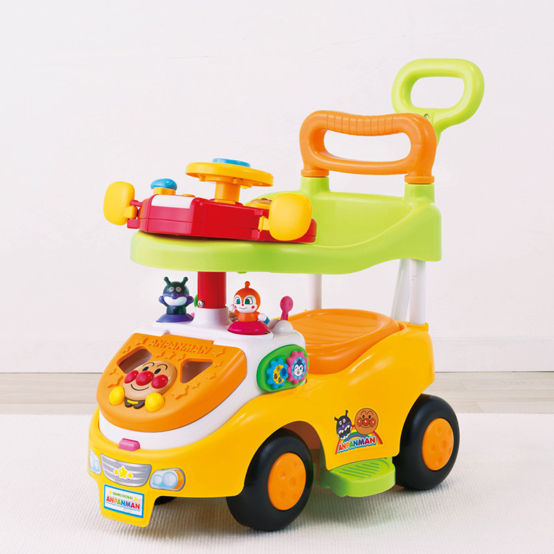 Japanese bread Superman children's trolley baby walking car versatile outdoor outdoor baby taxi