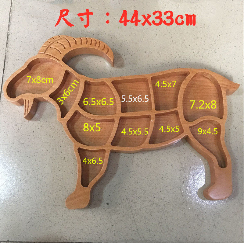 Goat-shaped dishes lamb-shaped parchment sheep dishes All-goat dishes All-goat Banquet Plates Full Beef banqueting seafloor Fondue Fondue Fonds