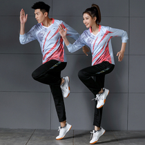 New long-sleeved air volleyball suit suit badminton suit men and women autumn and winter quick-dry table tennis uniforms