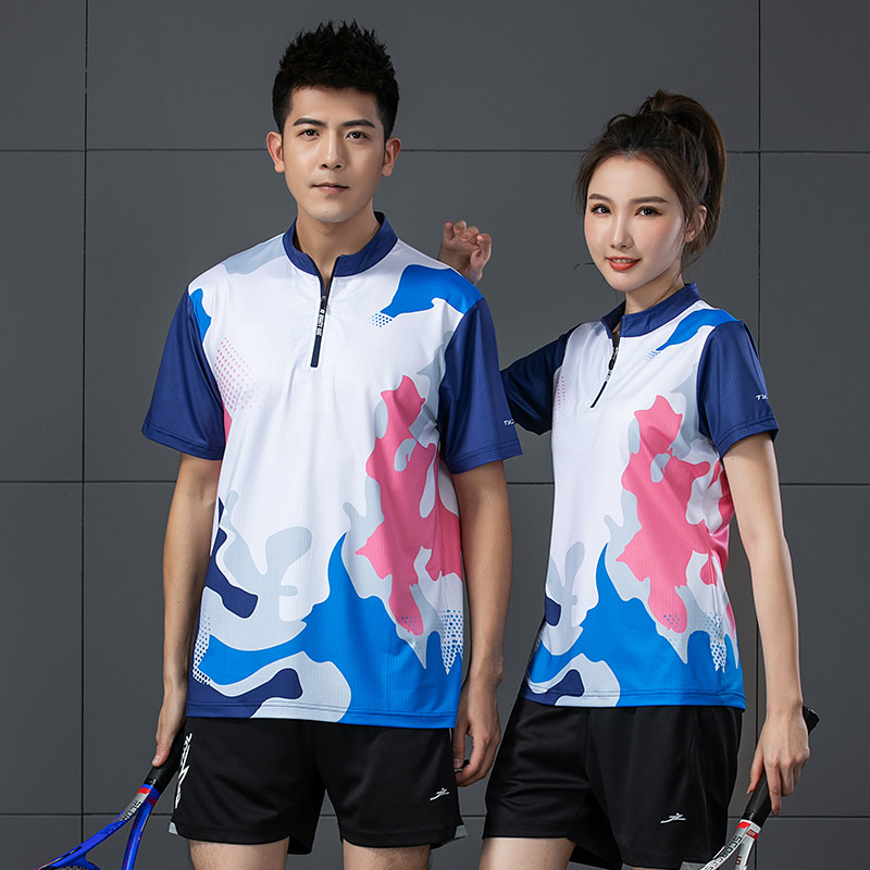 Badminton Suit Women Suit Speed Dry Sports Clothes Men's Short Sleeve Air Volleyball Clothes Competition Training Team uniforms customised jersey
