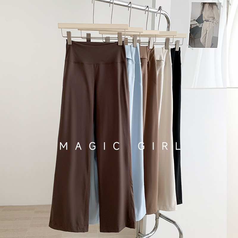 Spring and Autumn Drapey Sports Pants for Women, Loose Wide-Leg Yoga Pants, Slimming for Petite Figures, Back Waist Pockets, High-Waisted Butt-Lifting Pants Spring and Autumn Drapey Sports Pants for Women, Loose Wide-Leg Yoga Pants, Slimming for Petite Figures, Back Waist Pockets, High-Waisted Butt-Lifting Pants