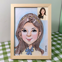 肖像漫画似颜绘夸张漫画头像定制卡通人像设计手绘真人照片全家福