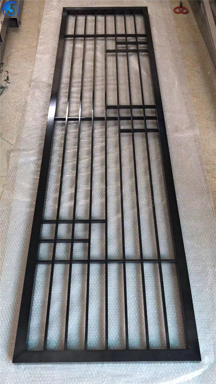 Manufacturers custom modern minimalist Chinese stainless steel screen rose gold metal partition living room kitchen titanium alloy entrance
