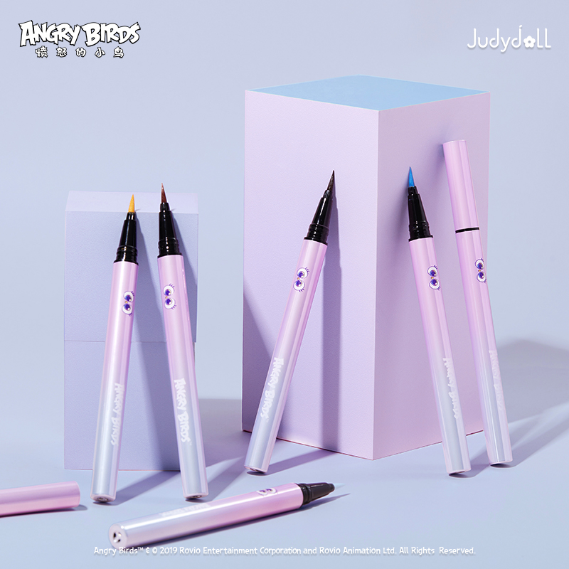 Judydoll Orange Angry Birds Joint Color Eyeliner Pen Smooth Fine Smooth Quick Dry Holding Makeup