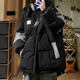 2-300 pounds fat mm plus size women's American workwear hooded cotton coat winter thickened design cotton coat trendy