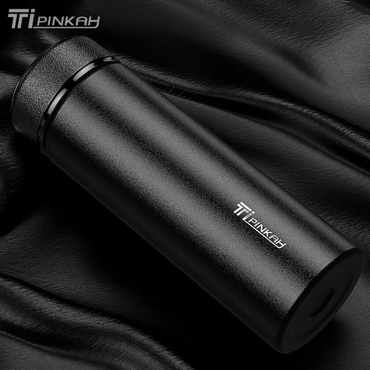 Men's Thermos Cup, New Model 2024, Tea-Water Separation, Small and Portable Cup for Brewing Tea in Autumn, Titanium Double-Layer Insulation for Winter