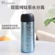 Large-Capacity Portable Thermos Cup, New Model for Men and Women, High-End Health-Preserving Water Cup for Adults, Double-Layer Pure Titanium Tea-Water Separation