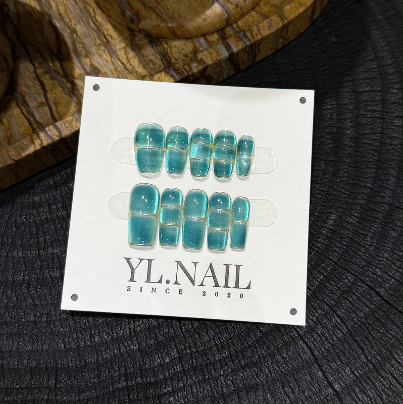 【Yl.Nail Flame Cup - in Stock】Handmade Nail Art ins Lake Blue Harry Potter Magic Wearable Nails 【Yl.Nail Flame Cup - in Stock】Handmade Nail Art ins Lake Blue Harry Potter Magic Wearable Nails