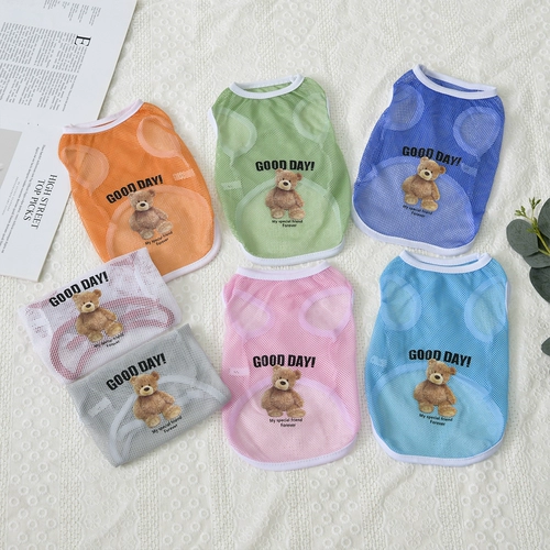 Собачья одежда весна и лето тонкая дышащая домашняя одежда для кошачья одежда собачья одежда плюшка Померанская одежда