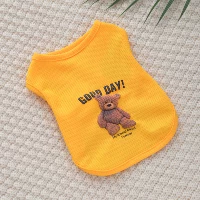 Вафельный жилет-желтый