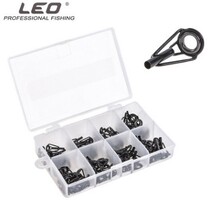 Boxed Black large ten-gauge sea pole guide ring set 80pcs boxed stainless steel ceramic Luya wire ring