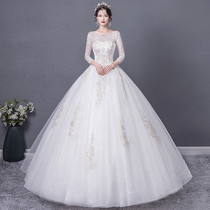 Main Wedding Dresses Dress Woman Little Guy 2022 New Temperament Bride Dream Chic Long Sleeve Ultra Fairy-style light