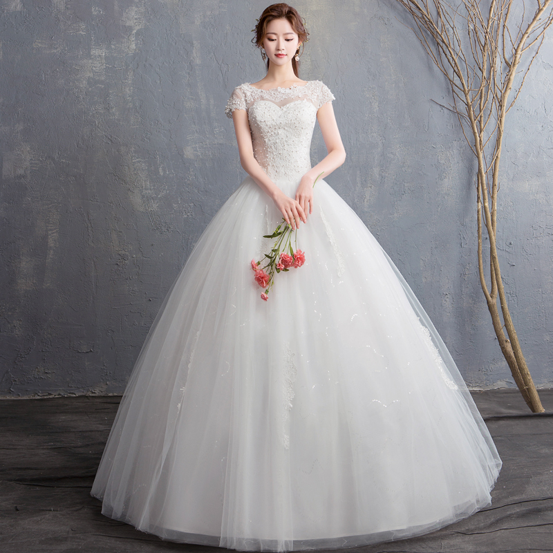 Main Wedding Dress 2026 New Style Floor-Length Bride's French Light and Simple Plus-Size Maternity Petite Going-Out Dress with High-End Texture