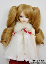 BJD SD doll wig high temperature Silk three points four points six points 1 3 1 4 1 6 double ponytail roll