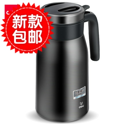 Deli 17753 thermal insulation kettle environmental protection material thermal insulation kettle large-capacity thermos stainless steel thermos