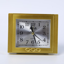 Fashion Home Decoration Personality Bedroom Desktop Small Clock Rectangular Table Bell Mute Jump Second Sitting Clock