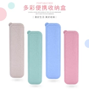 Lúa mì cầm tay hộp đựng đũa sinh viên hộp đựng nĩa Hàn Quốc đũa đũa hộp đũa đũa hộp lưu trữ - Đồ ăn tối