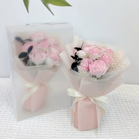 Розовая порошка+матовая коробка+карта