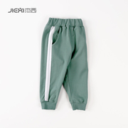 Jessie quần bé bé mùa xuân quần sweatpants bông quần trẻ em xu hướng mực nam màu xanh lá cây.