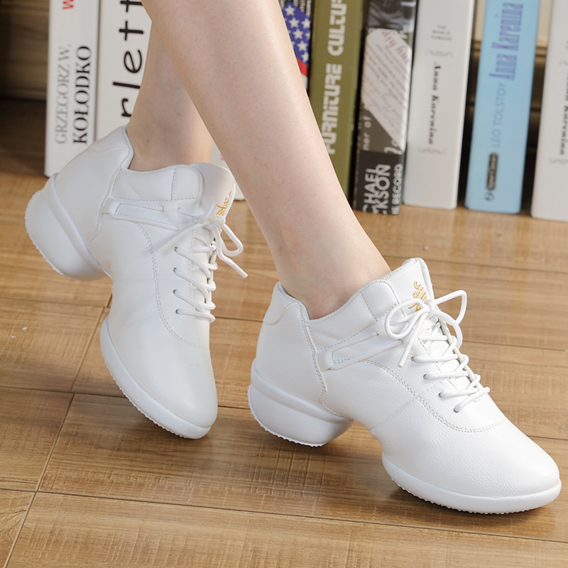Arleway 2021 Seasons genuine leather square dance shoes Soft bottom dance shoes female adults Dancing Shoes with Sailors Jazz Dancing Shoes