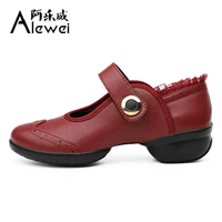 Giày khiêu vũ Alewei Square Giày dép nữ thoáng khí lưới nhảy giày không khí đệm mẹ giày ngay cả giày thể dục đế mềm - Khiêu vũ / Thể dục nhịp điệu / Thể dục dụng cụ trang phục khiêu vũ cha cha cha