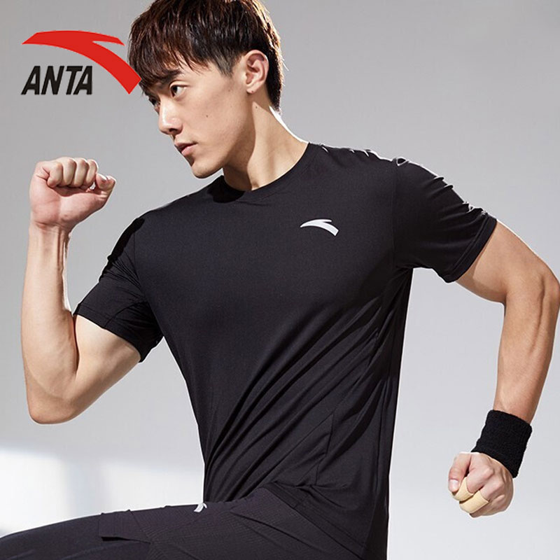 Anpedal Motion Short Sleeve Men's Clothing Blouse Summer Speed Dry Breathable Round Collar Casual Elastic Half Sleeve T-shirt Fitness Jersey Man