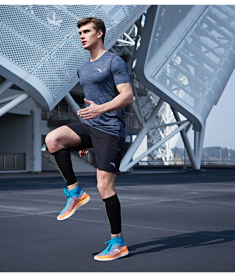 Anta ngắn tay nam mùa hè mới nhanh chóng làm khô chạy T-Shirt thoáng khí wicking thể dục thể thao áo sơ mi giản dị từ bi người đàn ông áo thun thể thao có cổ