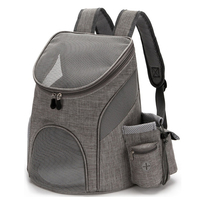 Going out to carry the back dog bag big number net red pet cat pack cat cage box kitty bags out the door with the dogs bag