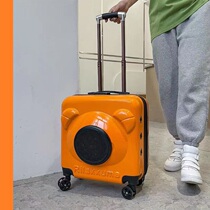 With wheel drawbar with kitty pooch Out of door Dress Small Pet Box Girl travel Carry the pet Rlever box