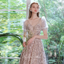 Floating Incense gown 2022 new brides wedding engagement vendee banquet show host annual meeting senior