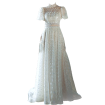 Aishini Feiyun light wedding dress 2024 new bride getting certificate for marriage retro simple engagement dress summer