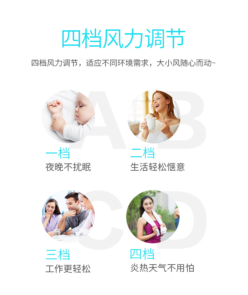 Cánh đồng lúa thông minh lưu thông không khí quạt sàn nhà phòng ngủ quạt đứng đối lưu tuabin đối lưu tiết kiệm năng lượng 3D lắc đầu - Quạt điện quạt mini