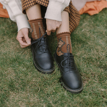 Dream horse homemade retro small leather shoes womens day department Inn Wind Martin shoes jk college wind matching dresses single shoes
