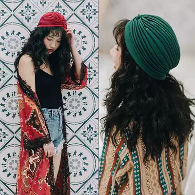 Dream horse travel exotic style Baotou hat Bohemian hairband Hippie accessories concave shape hat