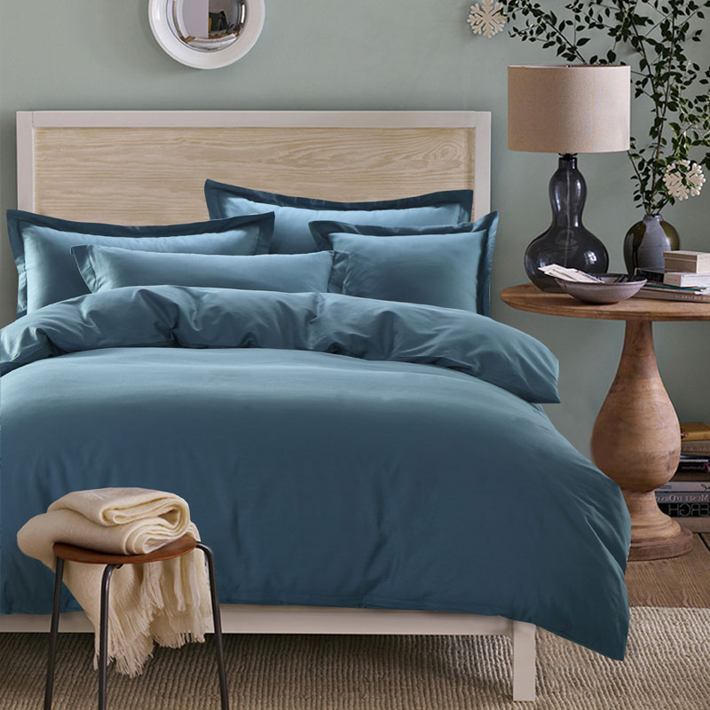 Đôi rắn màu bông vải denim giường 1.8m giường bông chăn trơn đơn giản màu đỏ lớn hoa hồng đỏ - Bộ đồ giường bốn mảnh bộ chăn ga gối đệm cưới đẹp