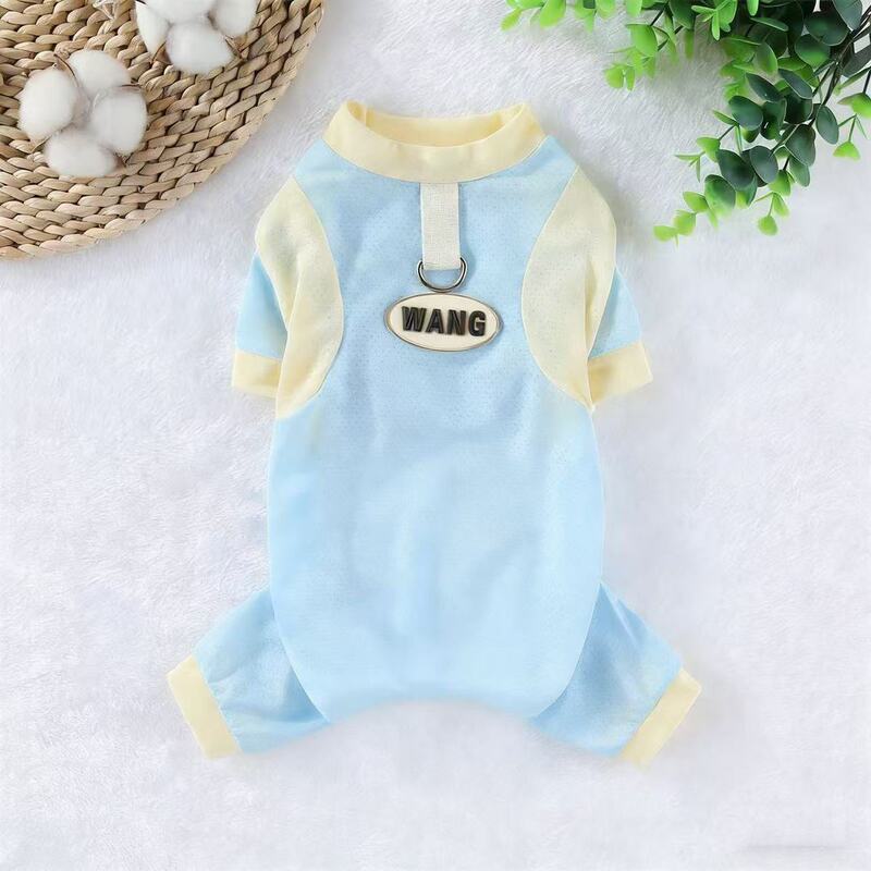 Pet Dog Clothes Spring and Summer Ice Silk Cool Four-Legged Clothing Mesh Bichon Teddy Cat Cool Clothing Sun Protection Clothing