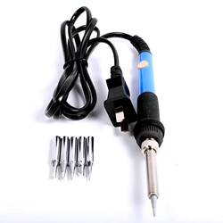 110V-60W Adjustable Temperature Constant Temperature Imported Ceramic Heating Core Electric Soldering Iron Pyrography Household Welding Repair Soldering Iron