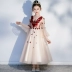 Váy cho trẻ em Váy bé gái Công chúa Váy Tutu Hoa Cô gái Piano Trang phục Little Host Wedding Model - Váy trẻ em