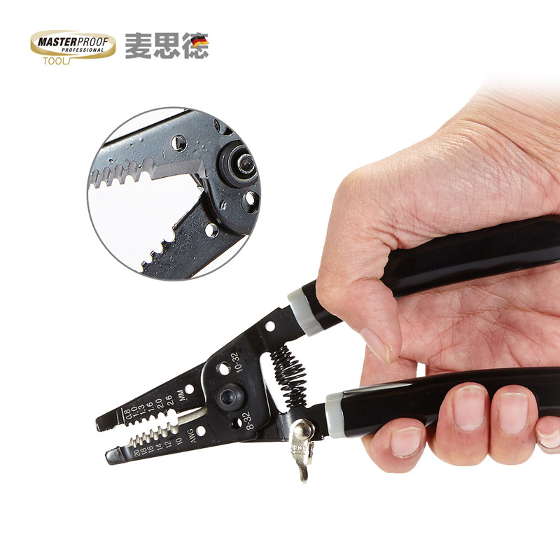 German mythod network route exfoliating manual home 7-inch multifunction electrician cut wire optic cable press pliers