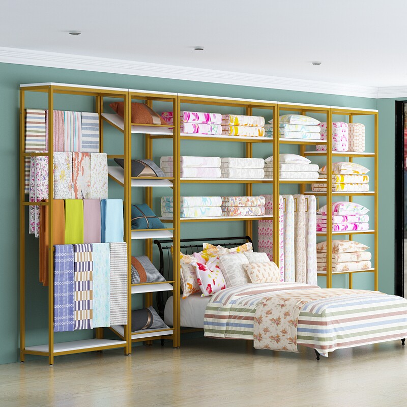 Home textile shelf display shelf bed supplies four pieces display cabinet quilt by core pillow-case container