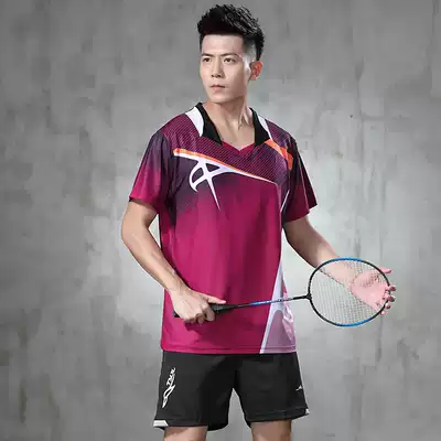 Badminton suit sports suit group purchase quick dry printing men's and women's table tennis suit short sleeve training breathable competition