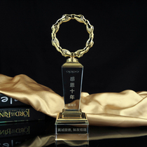 Jingpingge metal trophy handshake basketball team creative authorization crystal medal creative custom free lettering
