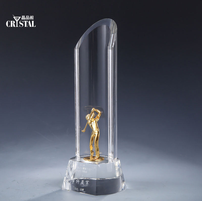 Crystal Golf Trophy Medal Winner Group Trophy Custom Celebration Gift Contest Awards Prizes