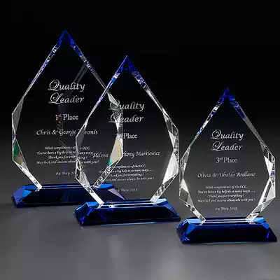 Top of the crystal iceberg Creative trophy Annual meeting award Personality medal Shield medal Authorization certificate Laser engraving