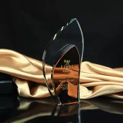 Crystal trophy medal color printing custom sports games competition award gift custom appointment letter authorization card prize join