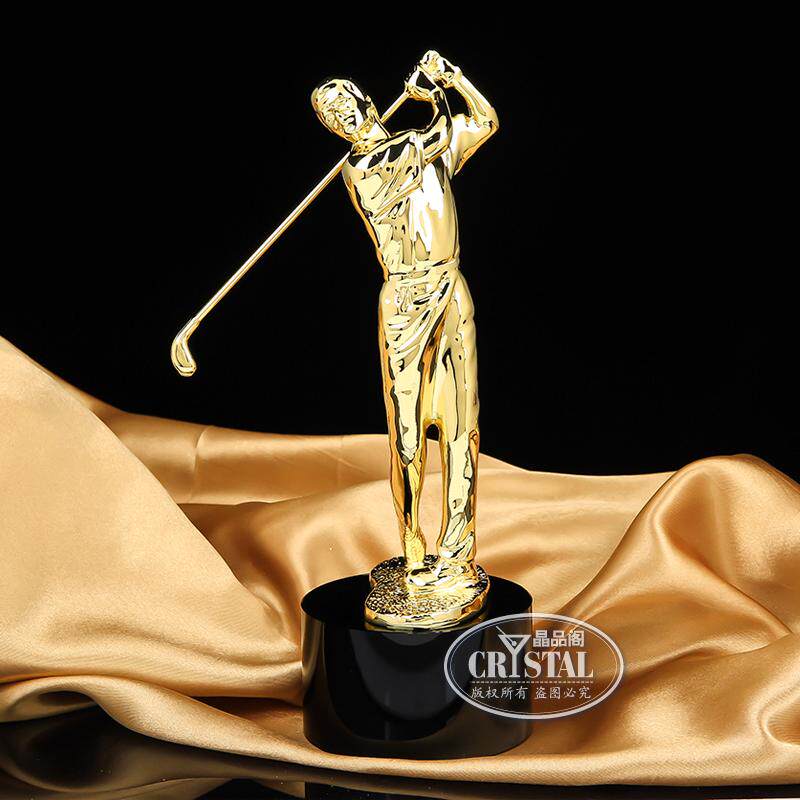 Golf Crystal Trophy Total Pole Championship Net Pole Sport The Most Distance Award Group Metal Alloy Champion