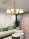 American-Style All-Copper Chandelier for Living Room, Modern Minimalist Dining Room, Vintage Bedroom, Light Luxury Study, Lobby Led Chandelier