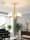American-Style All-Copper Chandelier for Living Room, Simple and Elegant Main Light for Dining Room and Bedroom, Led Luxury Chandelier for Study Room and Showroom