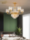 American-Style Villa Duplex Living Room with Open Lobby Chandelier, Light Luxury and Simple Bedroom, European-Style Dining Room Crystal Chandelier